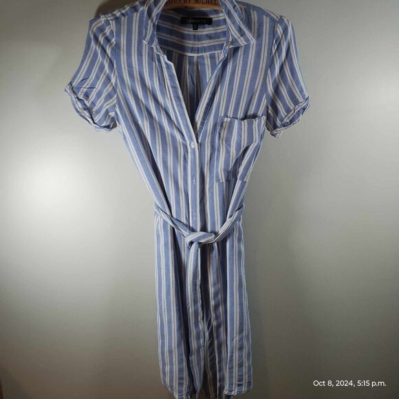 100% Rayon Shirt Dress stripe collared light so comfortable oversized Dynamite‎ - Picture 14 of 16